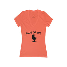 Load image into Gallery viewer, Women&#39;s Jersey Short Sleeve Deep V-Neck Tee