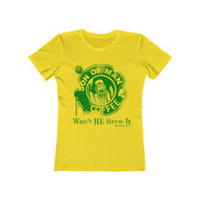 Load image into Gallery viewer, Won&#39;t He Brew It Green Tee Version Women&#39;s The Boyfriend Tee