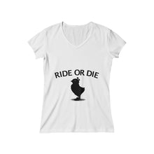 Load image into Gallery viewer, Women&#39;s Baby Rib Short Sleeve V-Neck Tee