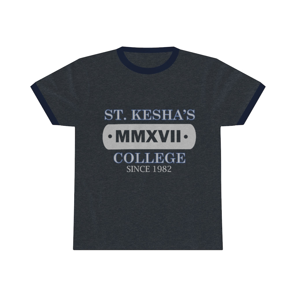 ST.KESHA'S COLLEGE Unisex Ringer Tee