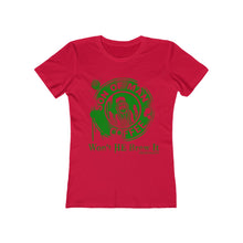 Load image into Gallery viewer, Won&#39;t He Brew It Green Tee Version Women&#39;s The Boyfriend Tee