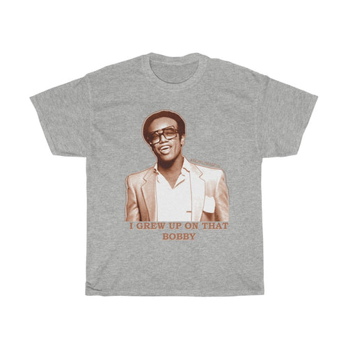 I Grew Up on Bobby Womack Unisex Heavy Cotton Tee